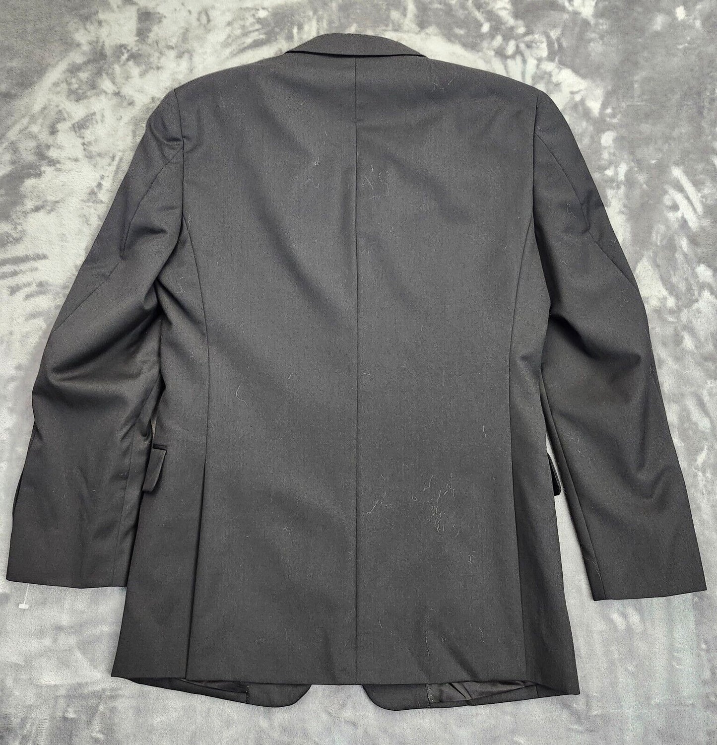 Tommy Hilfiger Suit Jacket Blazer Notch Lapel Black Size 38 Long 100% Wool