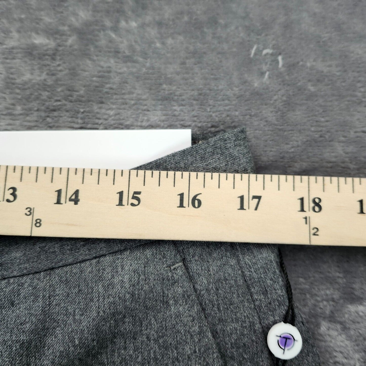 Tayion By Montee Holland Mens Classic-Fit Wool-Blend Dress Pants 34W x 32L Grey