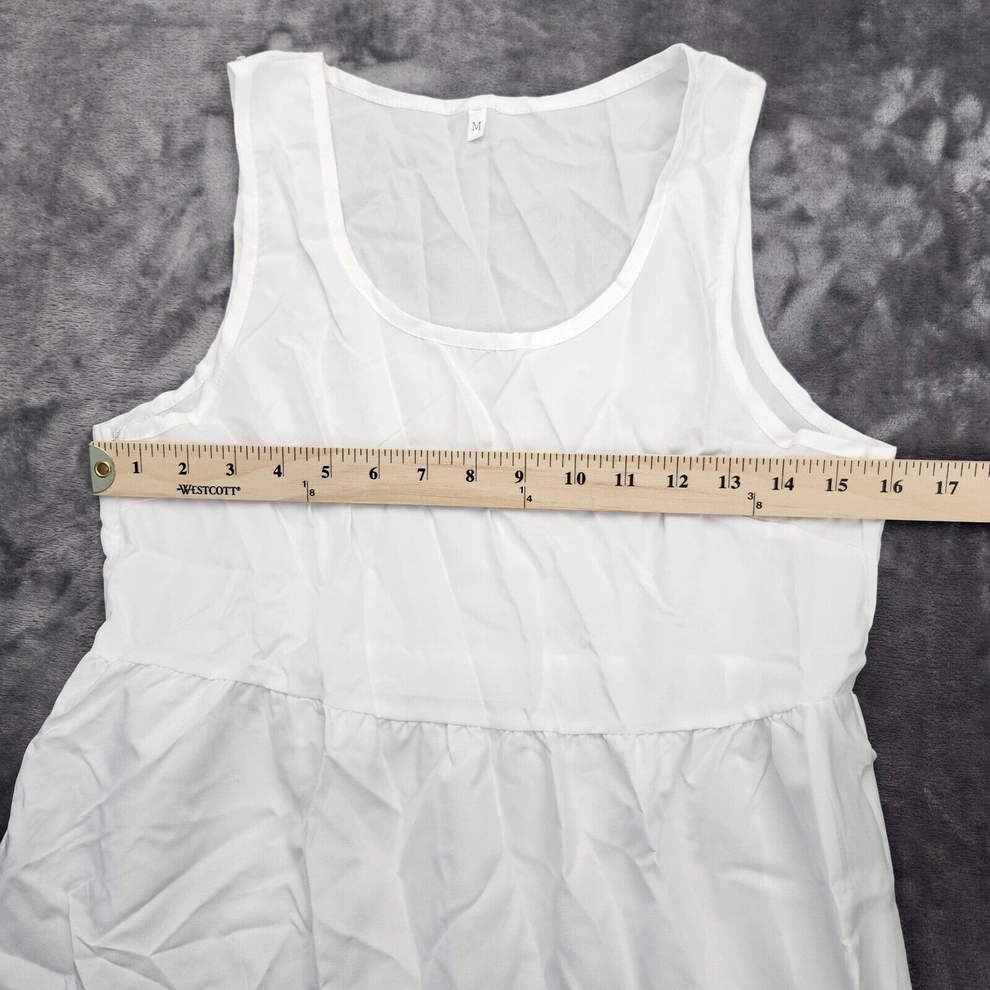 Women's Sleeveless Party Beach Dress, Fashion Holiday Summer Dress White M