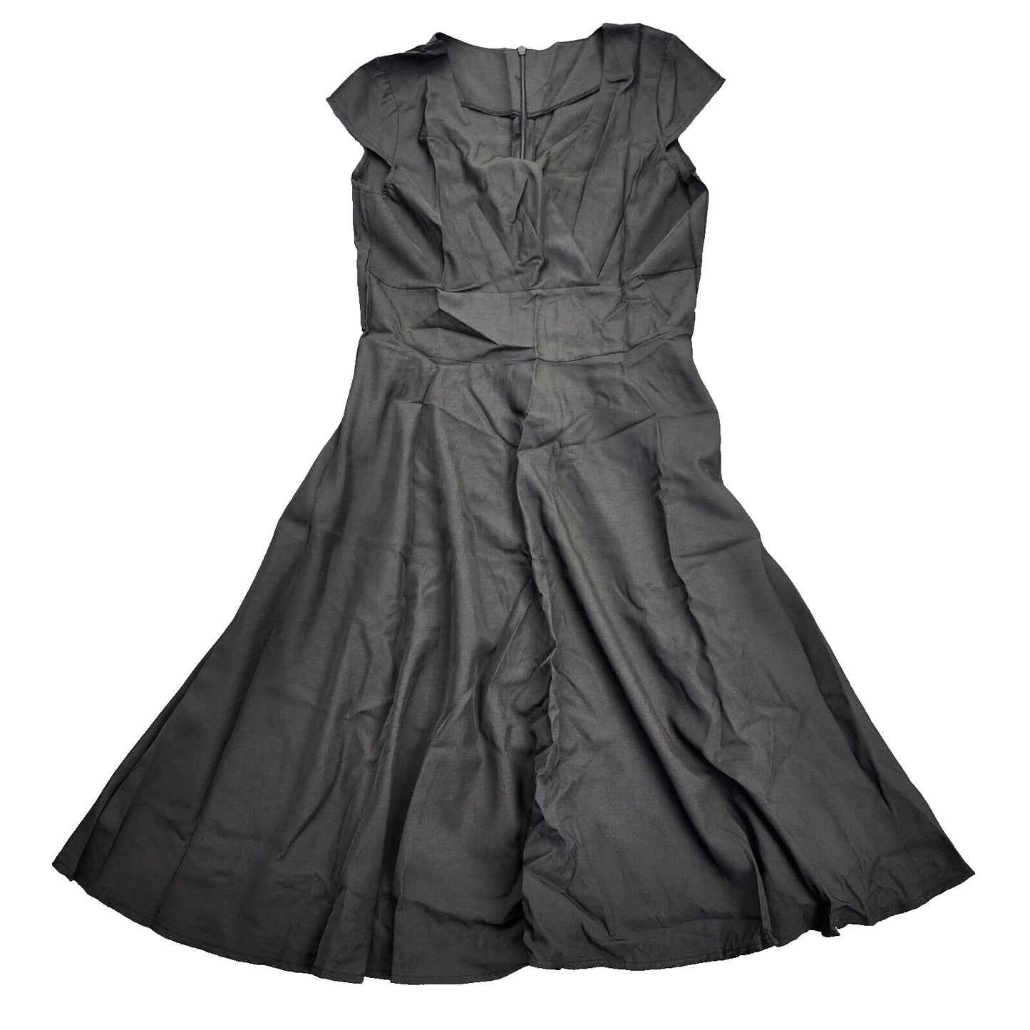 Womens Short Black Cap Sleeve Dress Size Large