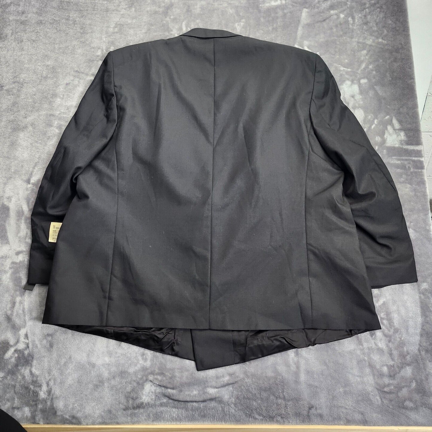NWT Hardwick Clothes Men's Suit Jacket Black 58 Reg Peak Lapel Double Breasted