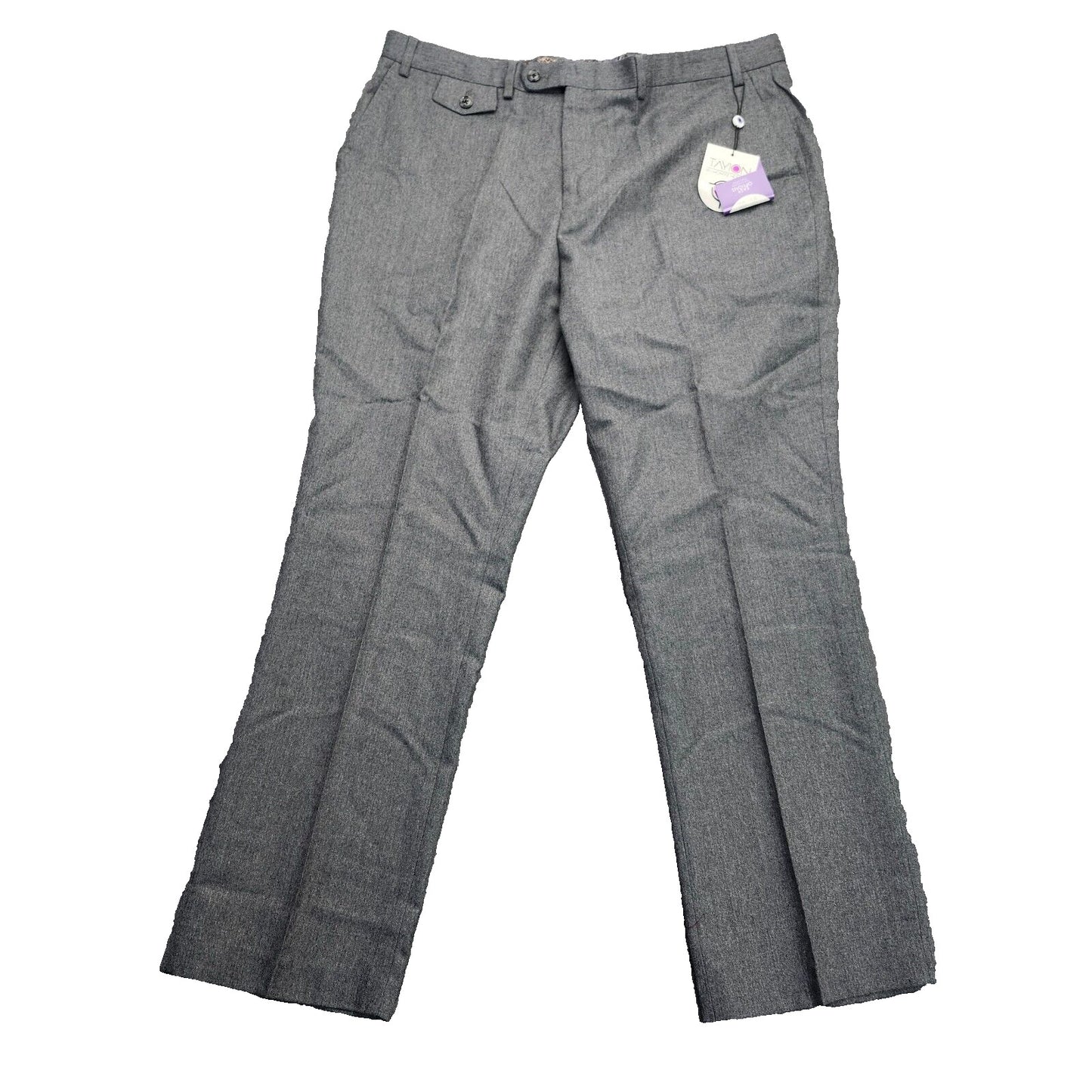 Tayion By Montee Holland Mens Classic-Fit Wool-Blend Dress Pants 44W x 32L Grey