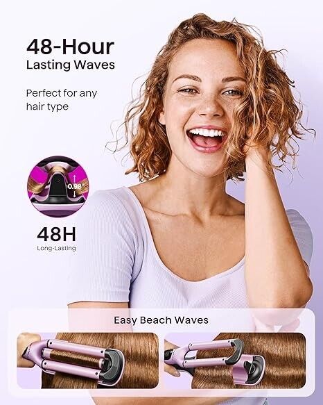 Wavytalk Hair Waver 3 Barrel Deep Hair Crimper Purple