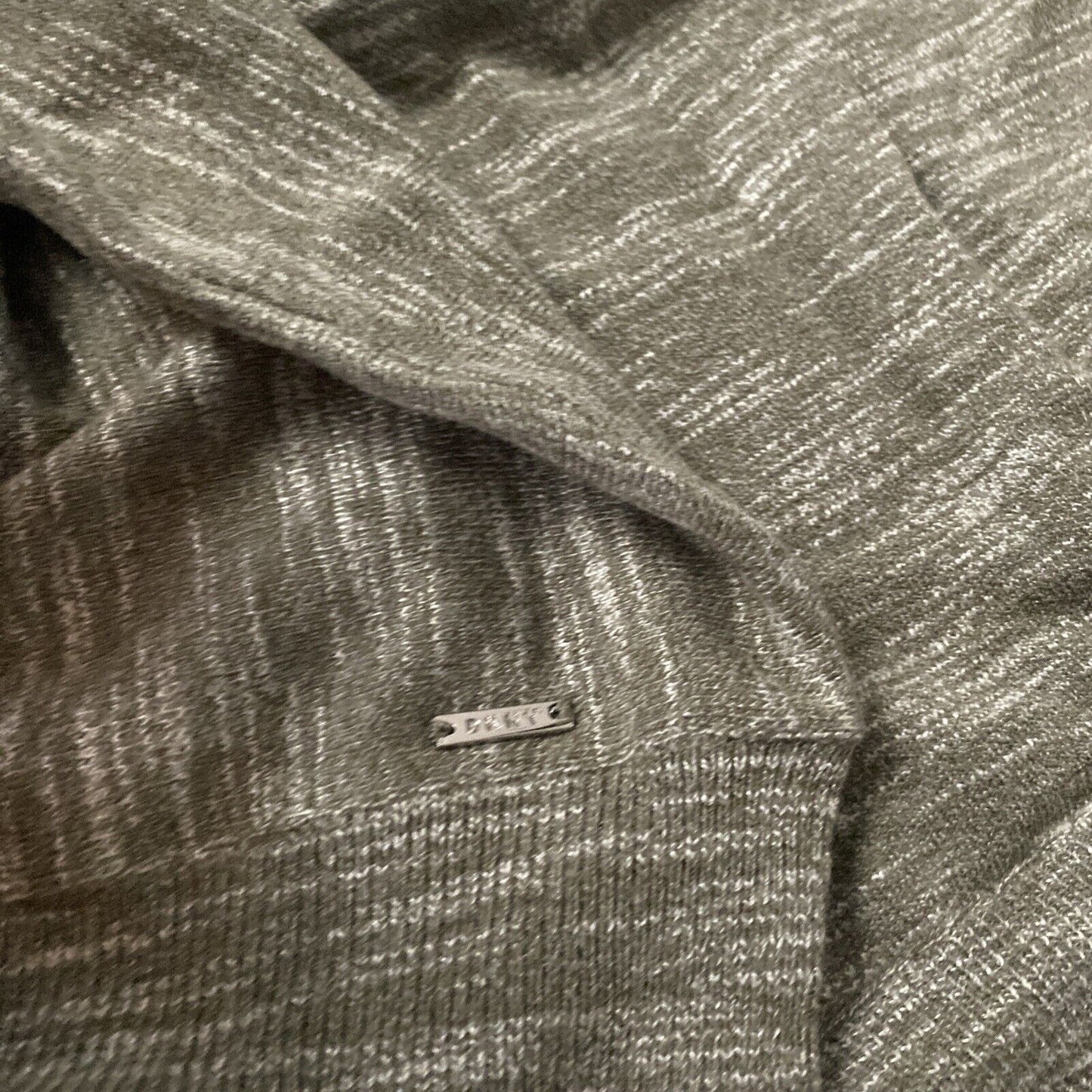 DKNY Jeans Shirt Top Women (Size XXL) Sag Sage Knit Pullover Short Sleeve