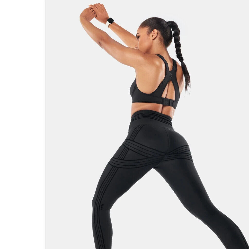 Fanka Body Sculpt Resistance Leggings Reversible Wear with Pockets Black Small