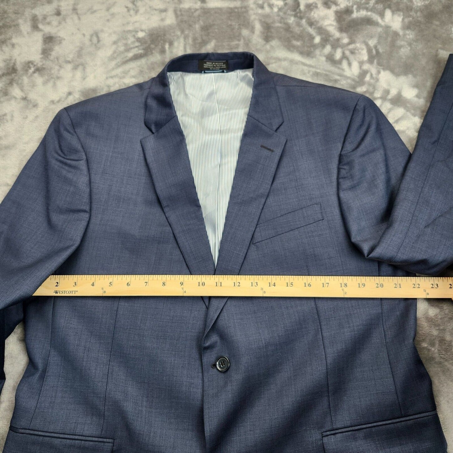 NWoT Tommy Hilfiger Navy Suit Jacket Notch Lapel 2 Button 44 Regular 100% Wool