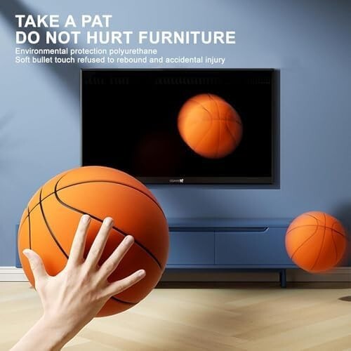 Quiet Basketball Handle Airless Silent Foam Basketball No.7-9.4 inch