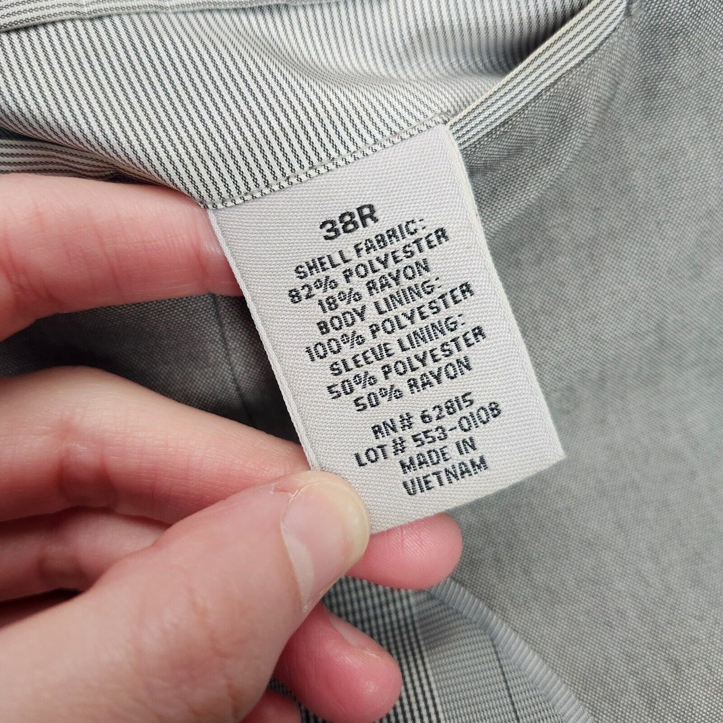 JF J. Ferrar Mens Suit 2 Button Jacket Grey Blazer 2 Bu Slim Fit 38 Regular