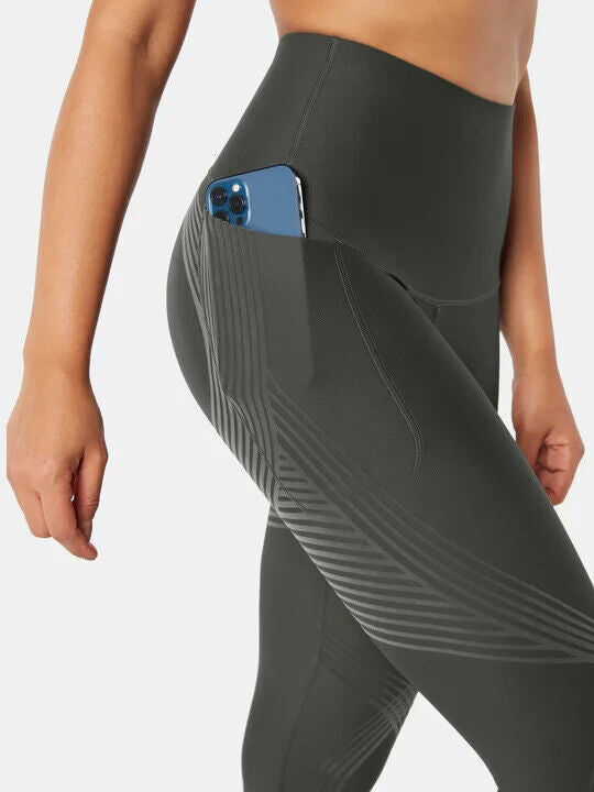 Fanka Body Sculpt Leggings (Reversible Wear with side Pocket) Dark Gray MED