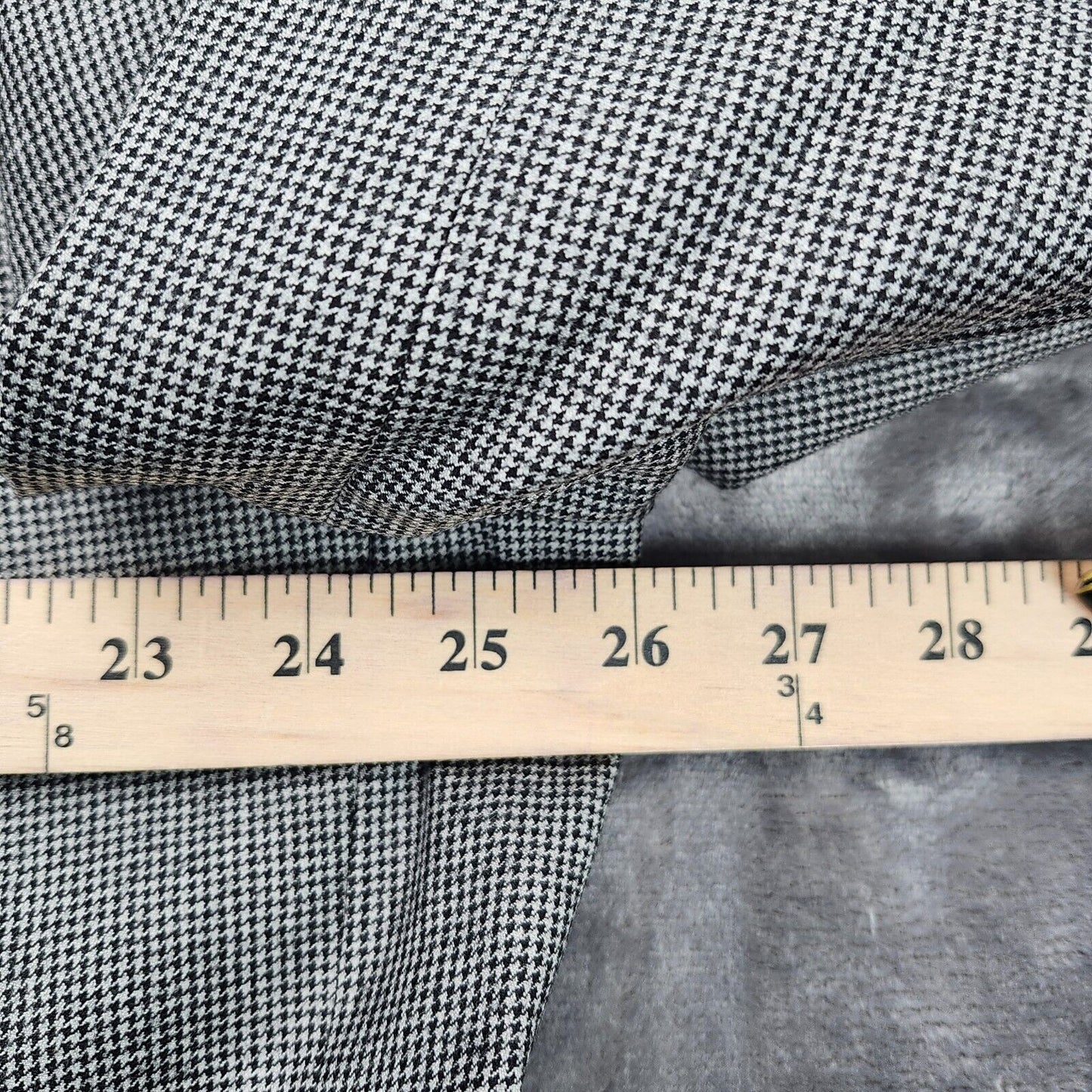 Lauren Ralph Lauren Classic-Fit Wool Suit Jacket Black/White Houndstooth 50R NWT