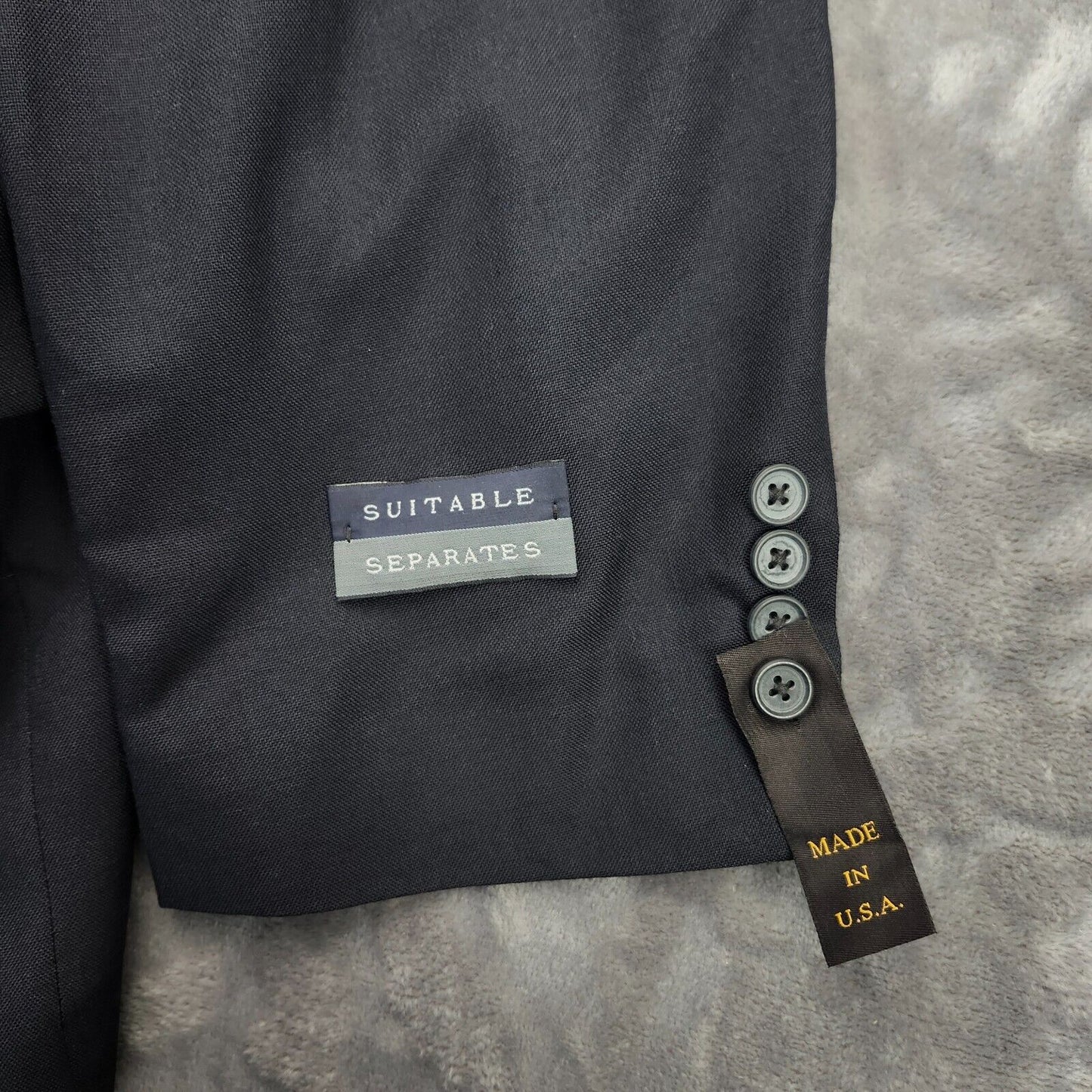 NWT Hardwick Clothes Men's Suit Jacket Black 50 Reg Peak Lapel Double Breasted
