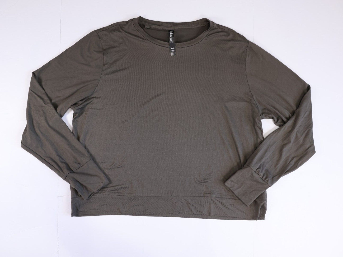 Lukka Lux Super Soft Long Sleeve Shirt Comfort Size XXL Green and Red