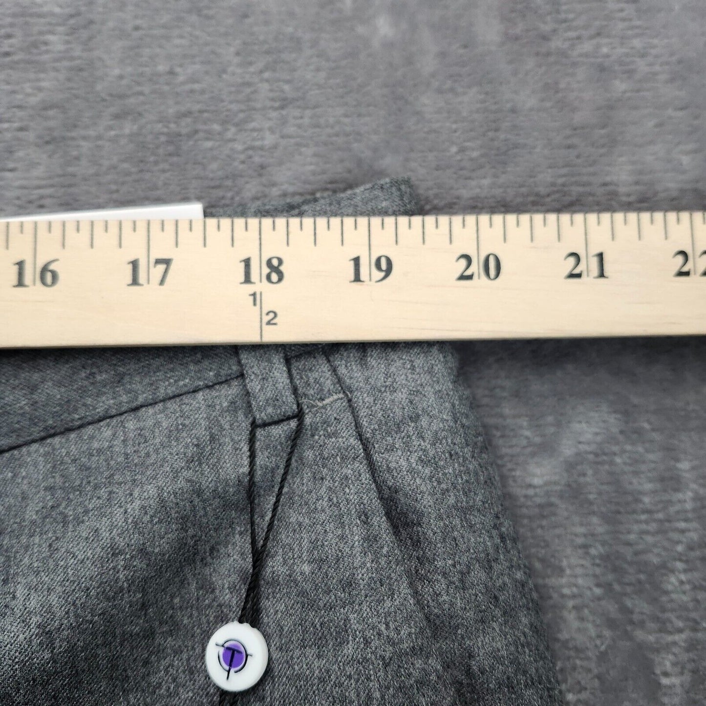 Tayion By Montee Holland Mens Classic-Fit Wool-Blend Dress Pants 40W x 32L Grey