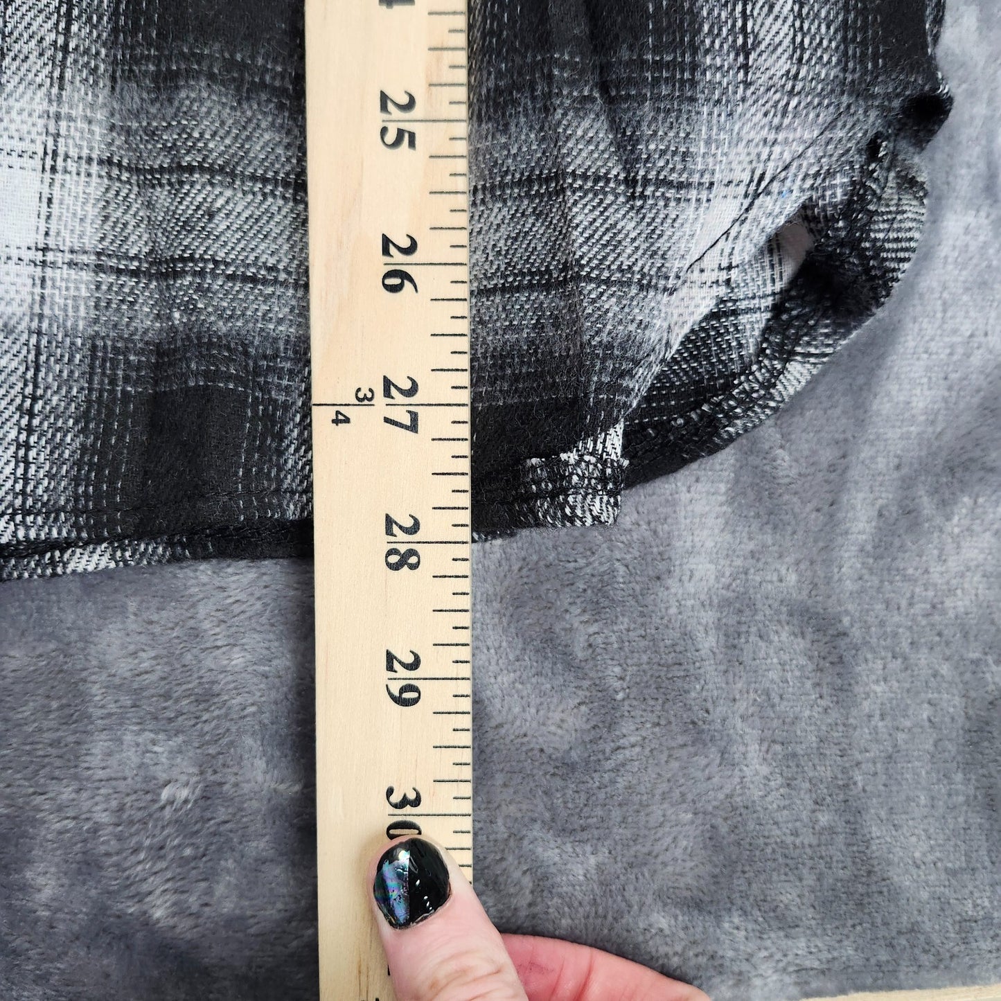 Womens Button Down Long Plaid Shirts Cardigan Long Sleeve Pockets XL