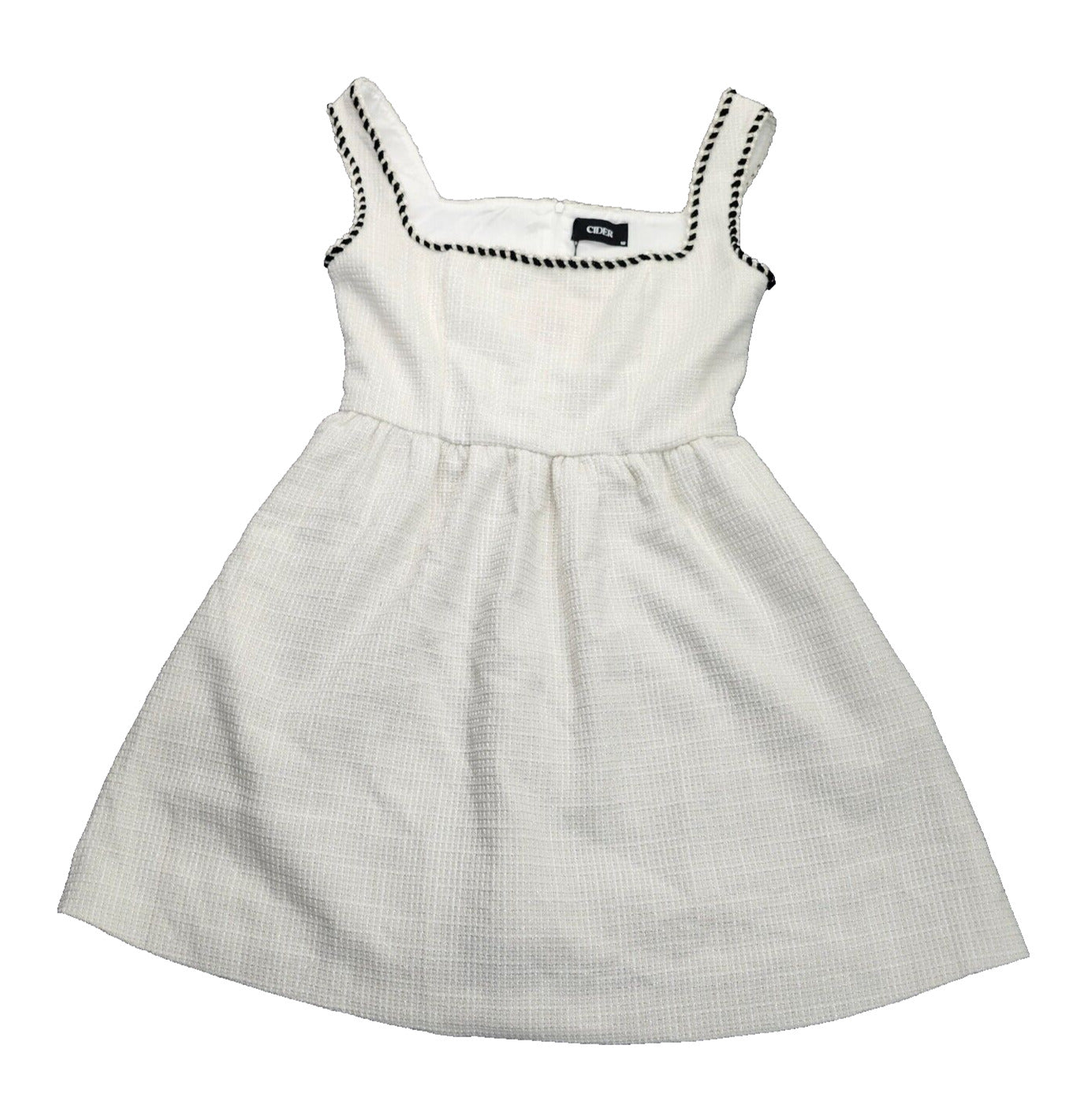 CIDER Womens Mini Sun Dress Tea Party Dress Square Neck sz Medium