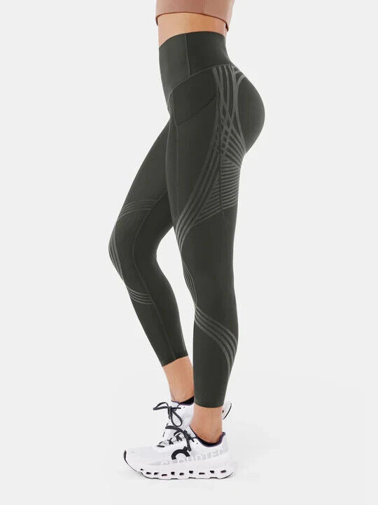 Fanka Dark Gray Large Lift and Curve 7/8 Leggings (Side Pocket Reversible Wear)
