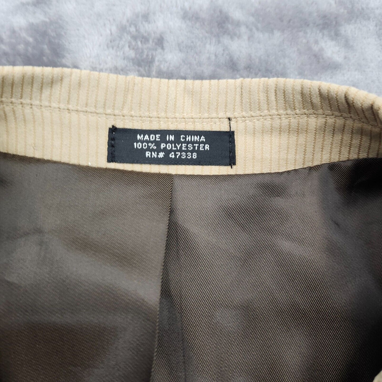 NWT JNY Jones New York Men's 48 Long Suit Coat Style Adler Tan Notch Lapel