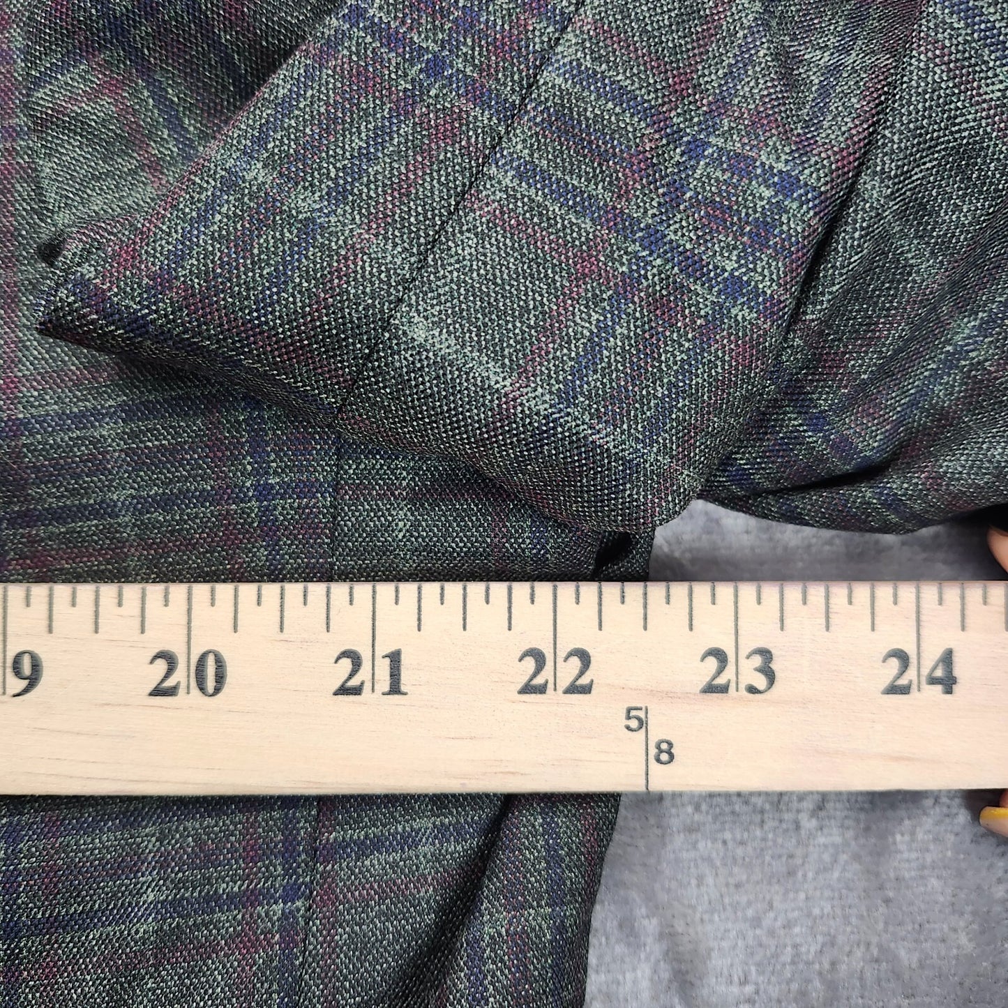 Lauren Ralph Lauren Polyester Green Plaid Suit Jacket Blazer 44L NWT