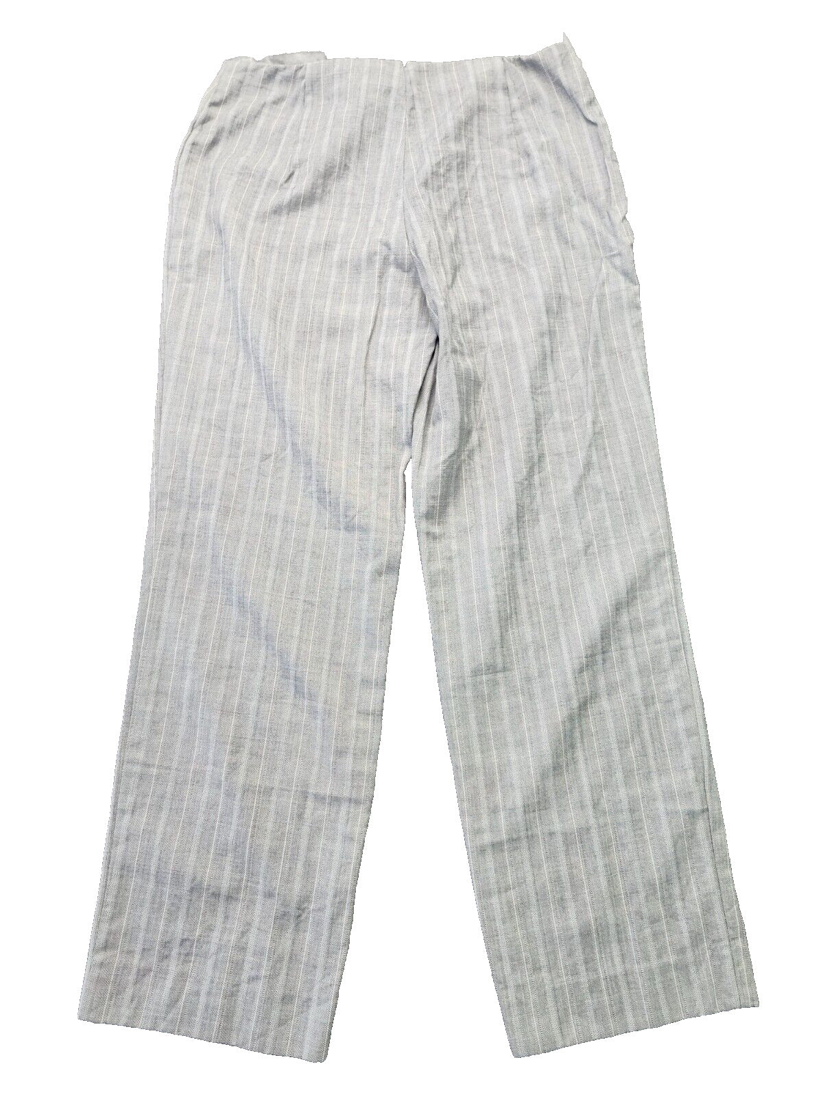 Adrienne Vittadini Women Size 6 Light Gray Pinstriped Ankle Dress Pants Straight