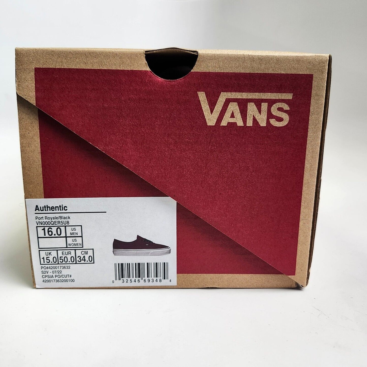 Vans Authentic Sneakers Port Royale New Size 16