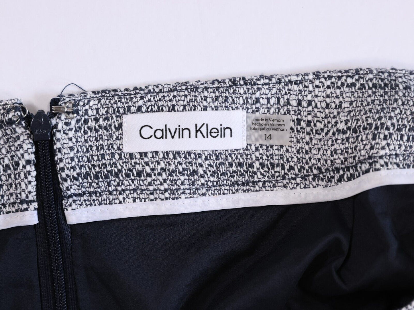 Calvin Klein Gray Pencil Skirt Size 14 Tweed