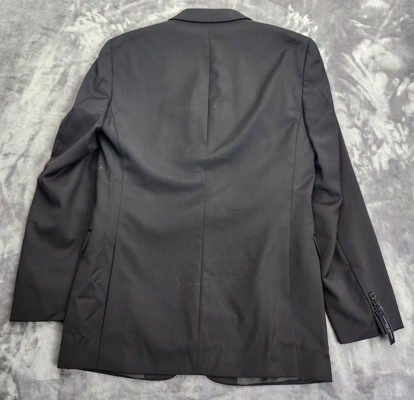 NWoT Tommy Hilfiger 100% Wool Mens Suit Jacket 38 Long Black Notch Lapel
