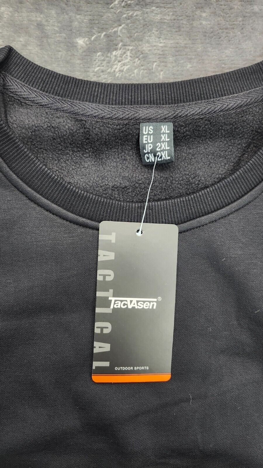 TACVASEN Women's Black Fleece Crewneck Pullover Sweatshirt XL
