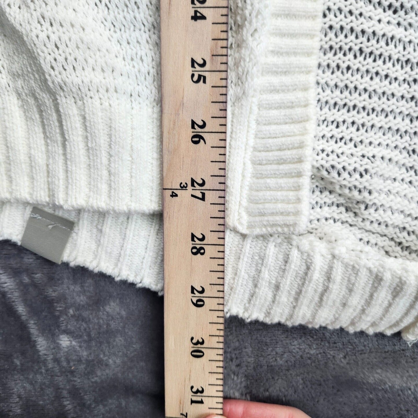 Bench Urban Wear Womens Bat Wing Loose Knit Cardigan White Size Small