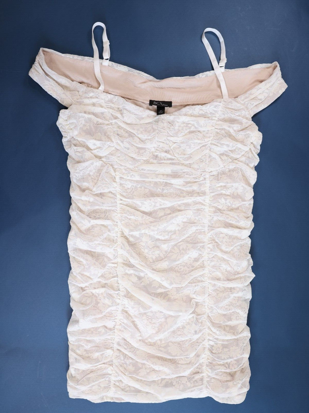 BCX Dress Ruffled White Cocktail Dress 3X