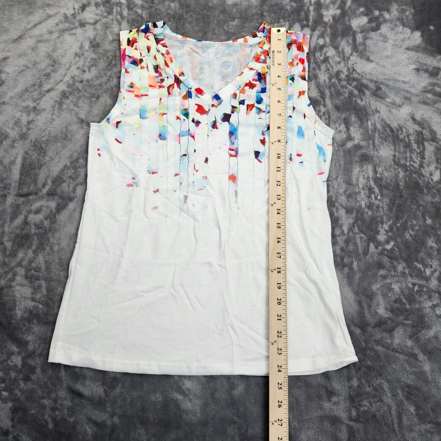 Women's Plus Size Tank Top Fashion Print V-Neck Slim-fit Top Small