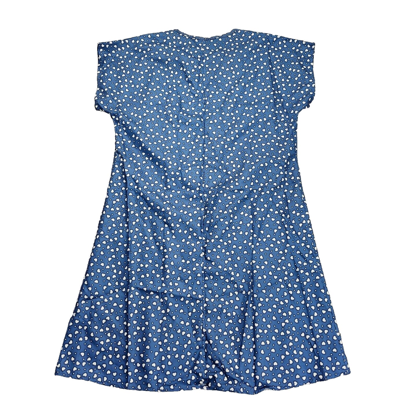Casual Dresses Womens Polka Dot V Neck Loose Mid Short Blue Medium