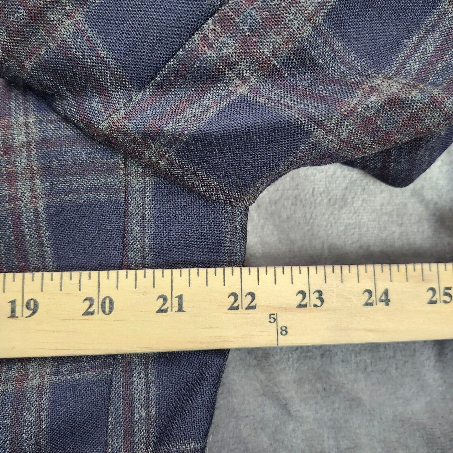 Lauren Ralph Lauren Polyester Blue Plaid Suit Jacket Blazer 44R NWT
