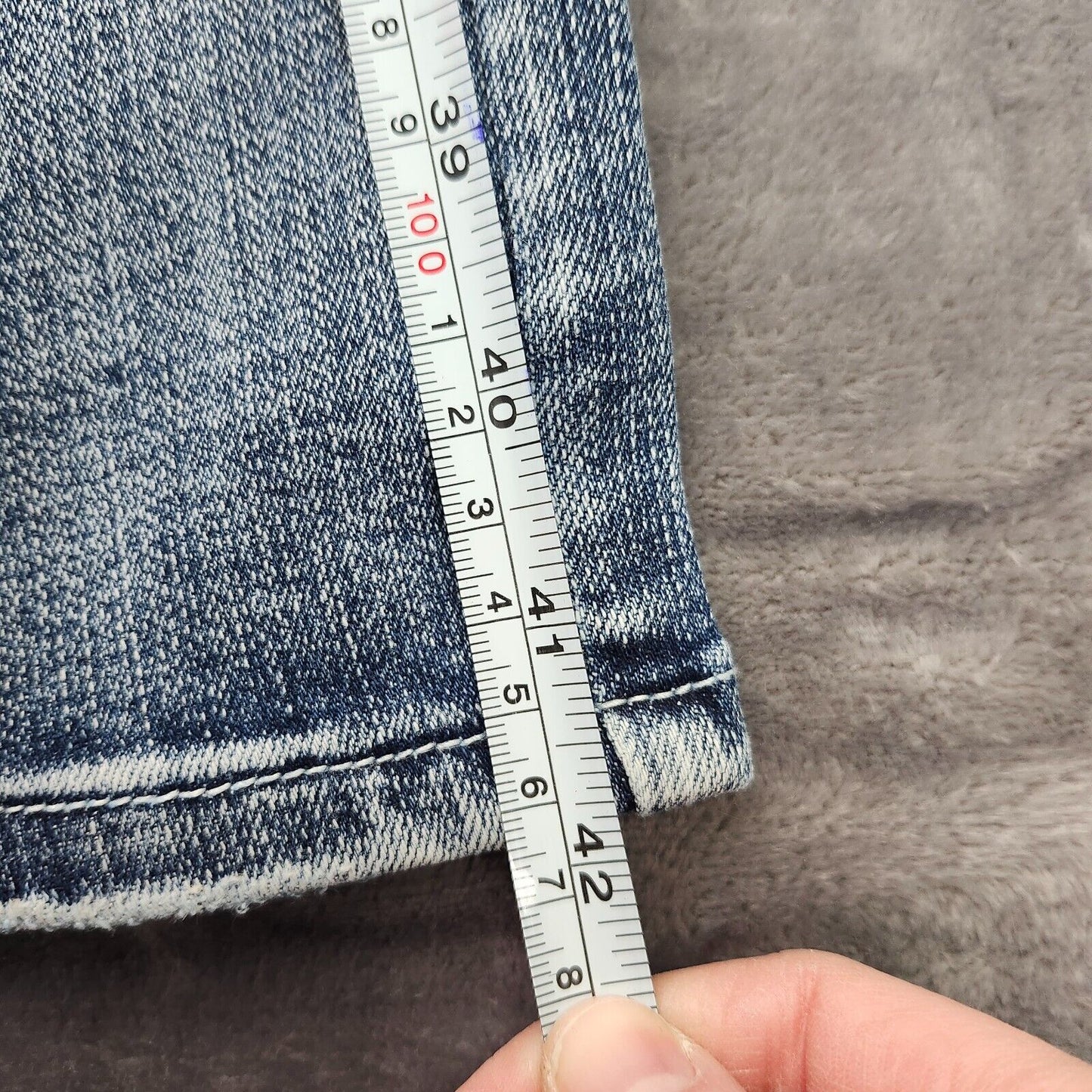 Flamingals Women's Mid Rise Straight Blue Jeans Large
