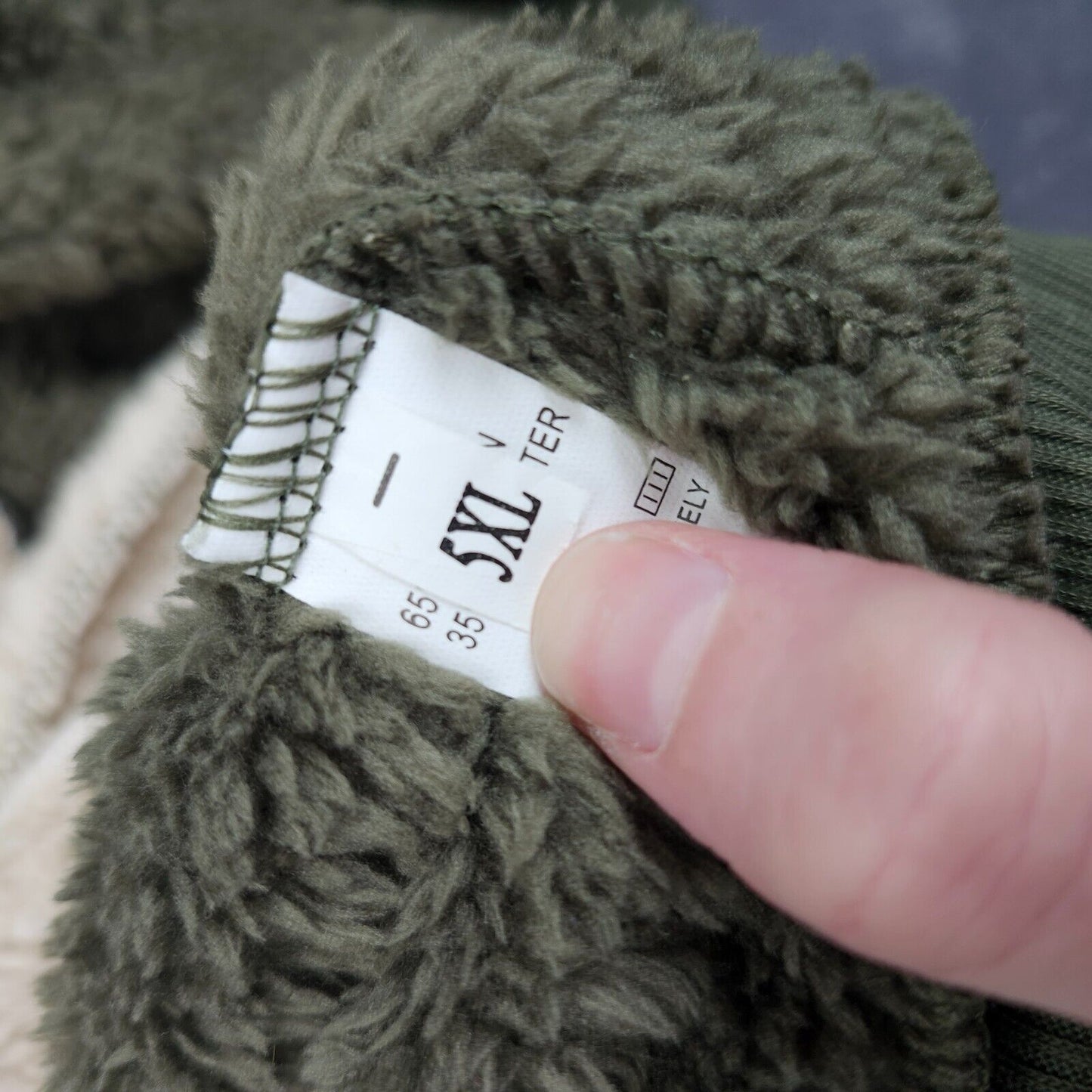 Women Fuzzy Fleece Hoodie Jacket Outwear with Pockets 5XL Green