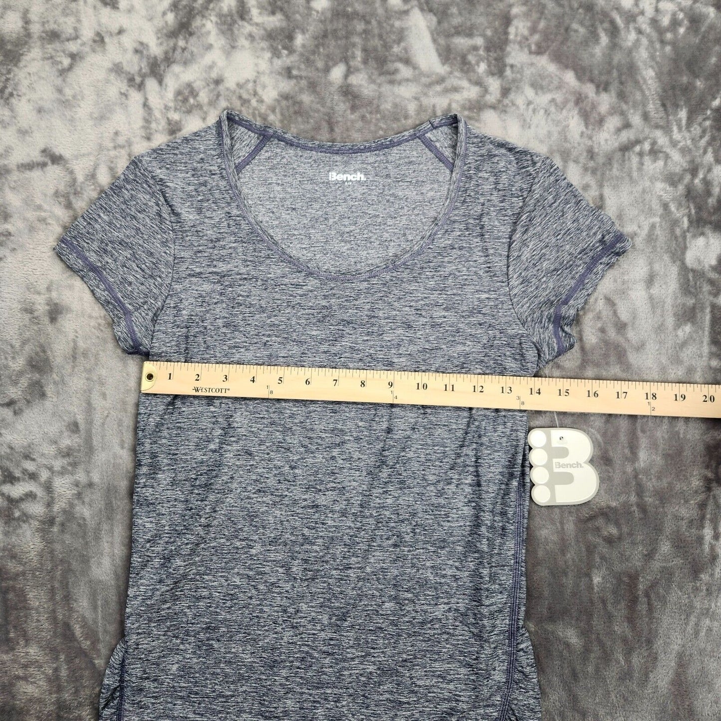 Bench Urban Wear Womens Heather Grey Athletic Fit T-Shirt Size Small
