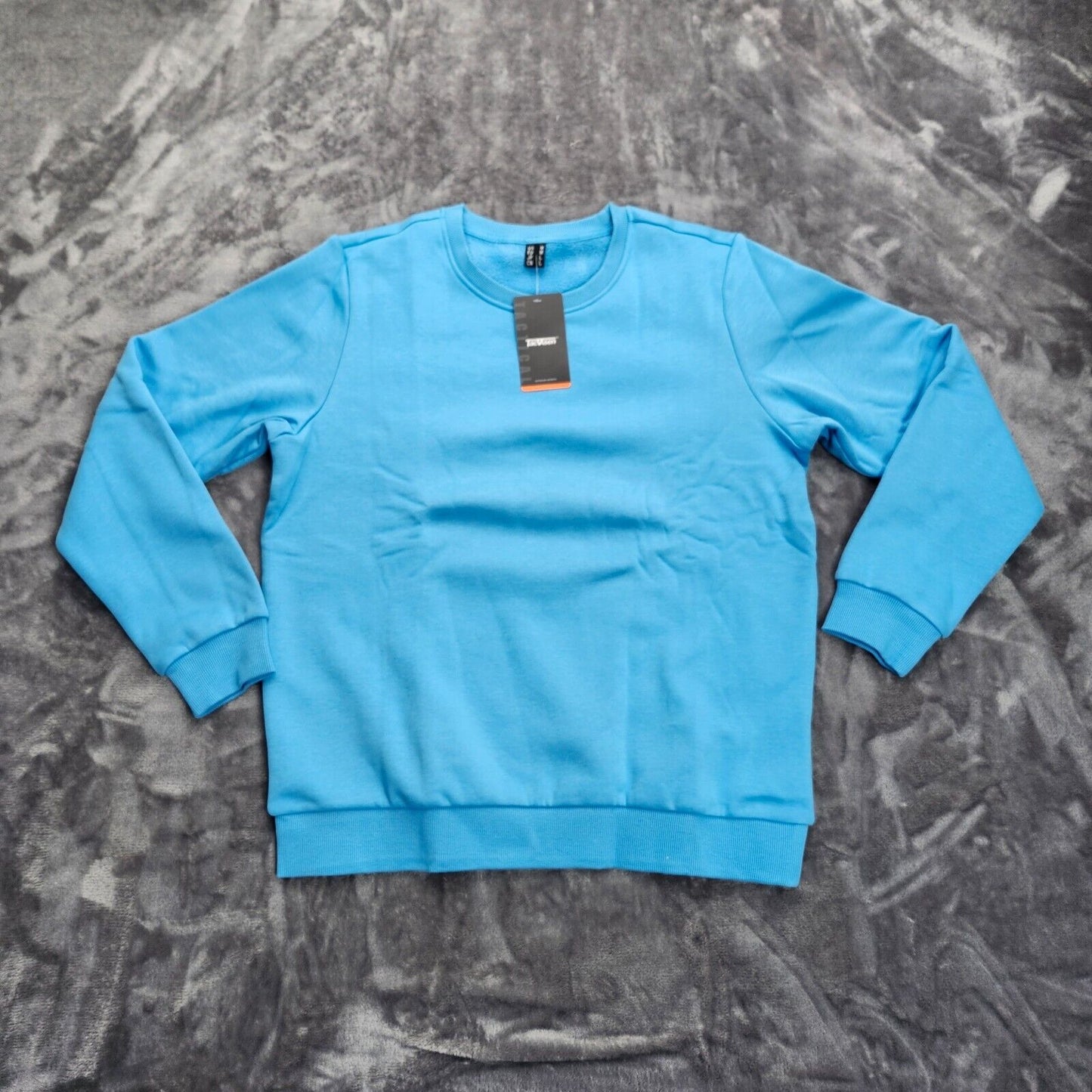 2pack TACVASEN Women's Blue Fleece Crewneck Pullover Sweatshirt Medium