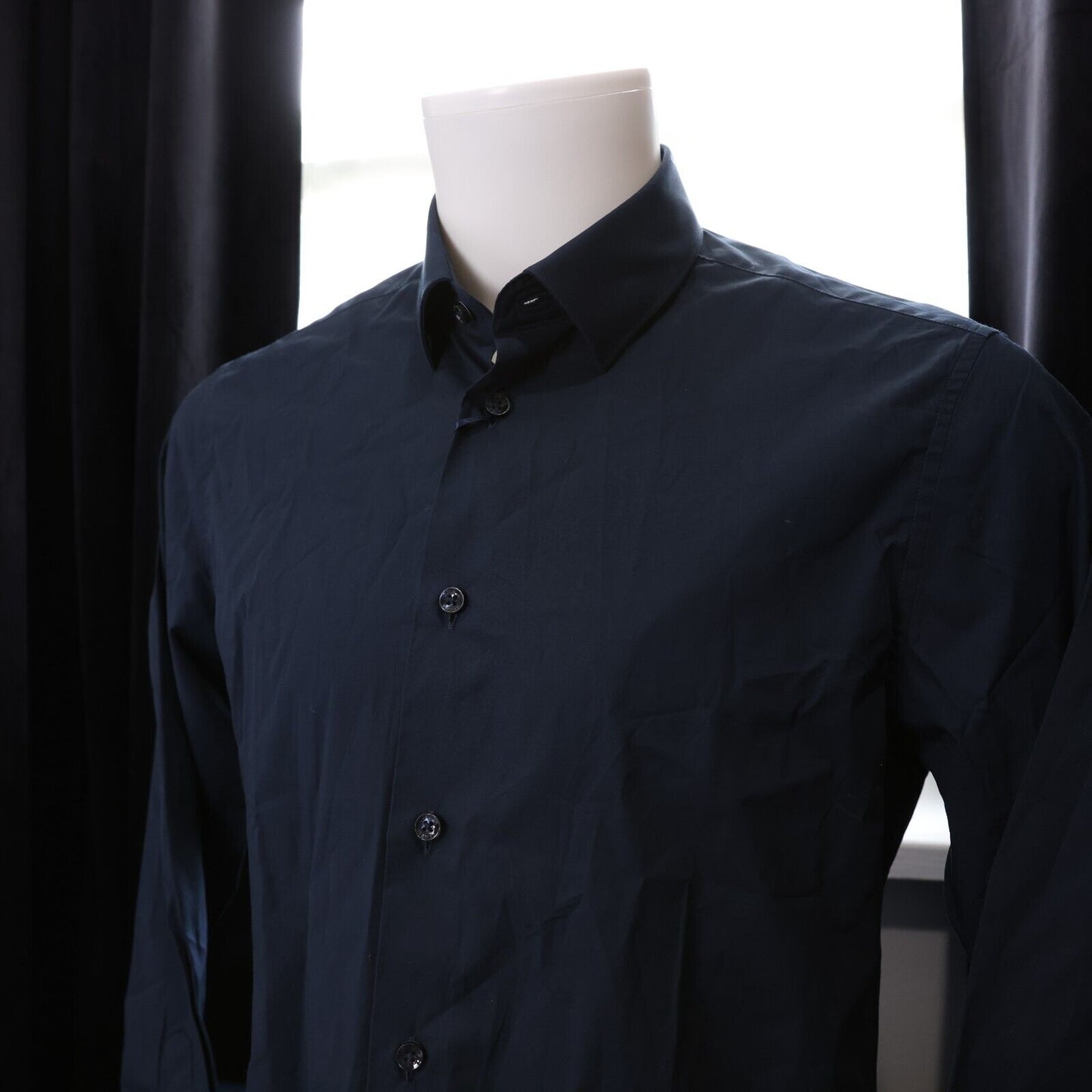$350 Cavalli Class (Size 15.5) By Roberto Cavalli Men's Navy Blue $350 Retail