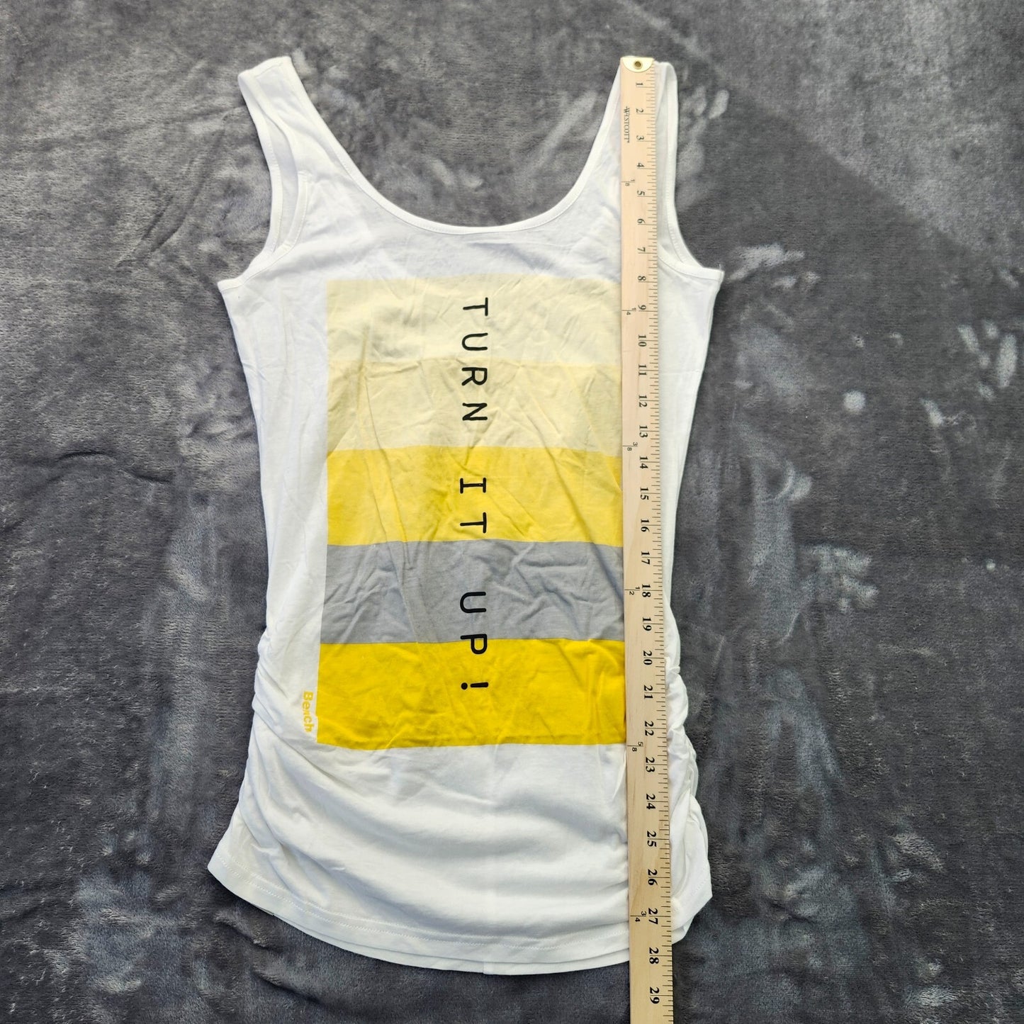 Bench Urban Wear Womens Graphic Tank Top Size Small White