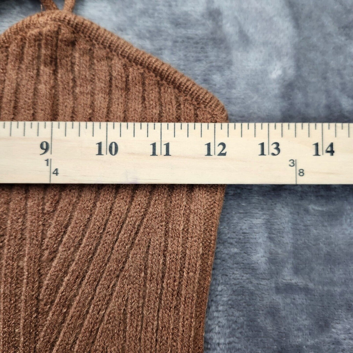 CIDER Womens Knit Solid Cami Split Midi Dress & Shrug Brown XL
