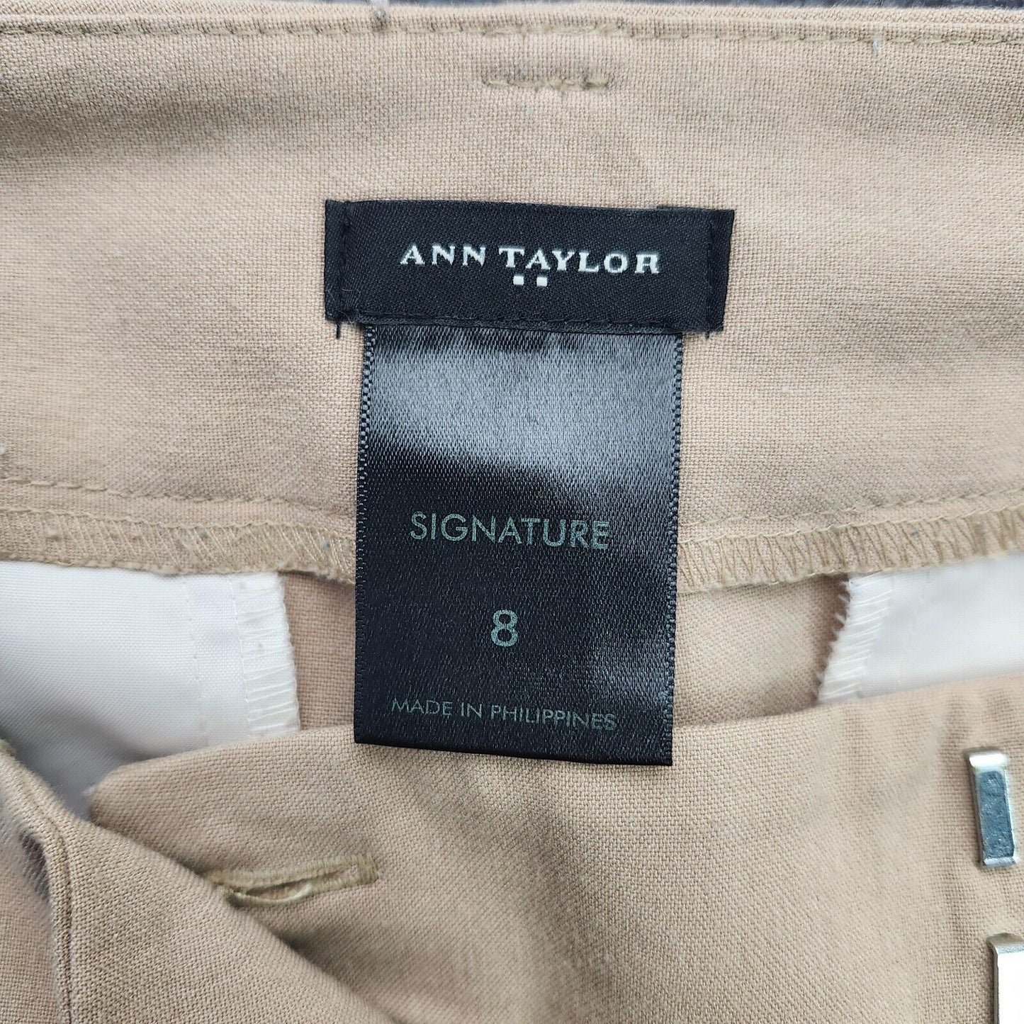 ANN TAYLOR Womens Tan Signature Stretch Dress Pants size 8