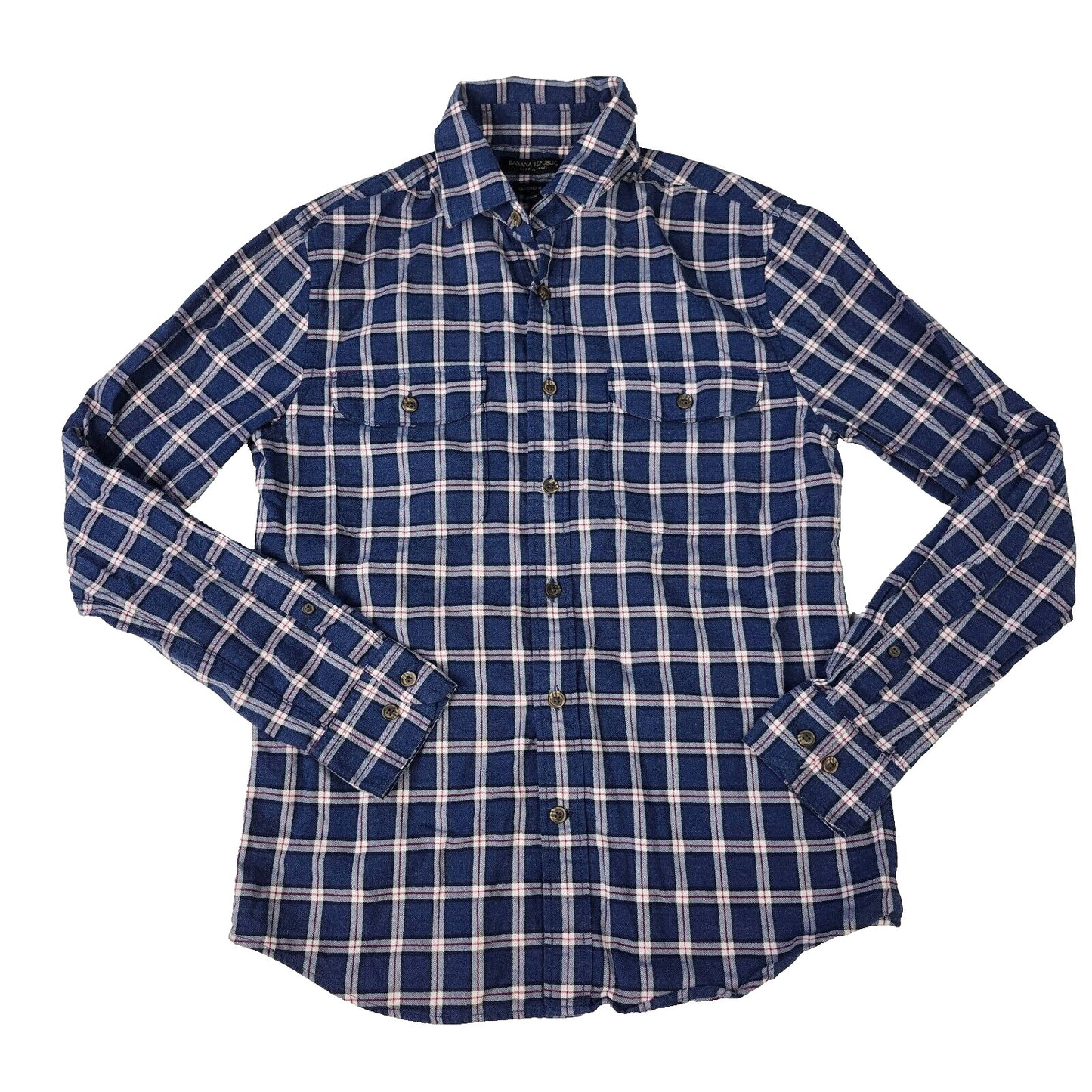 Banana Republic Luxe Flannel untucked slim men's fit size small