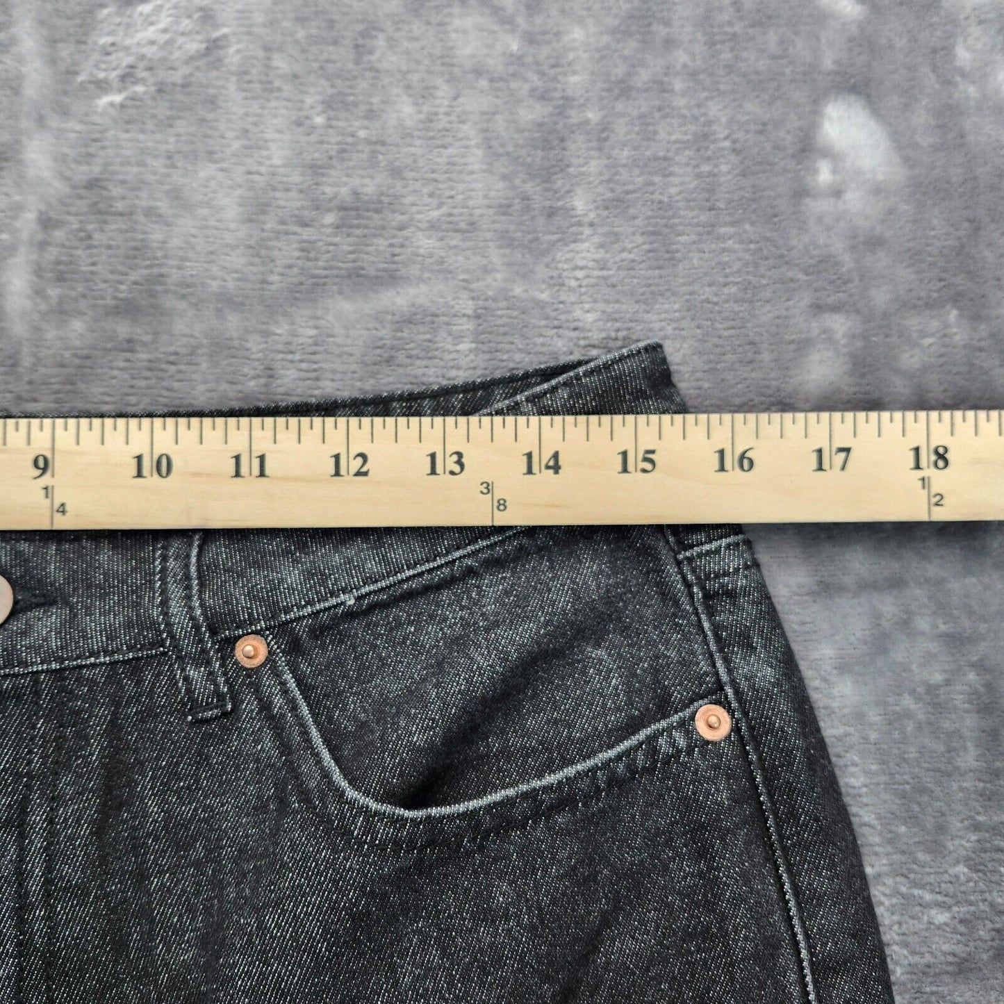 NWoT Finesse Womens High-Waisted Straight Leg Black Jeans Sz Small
