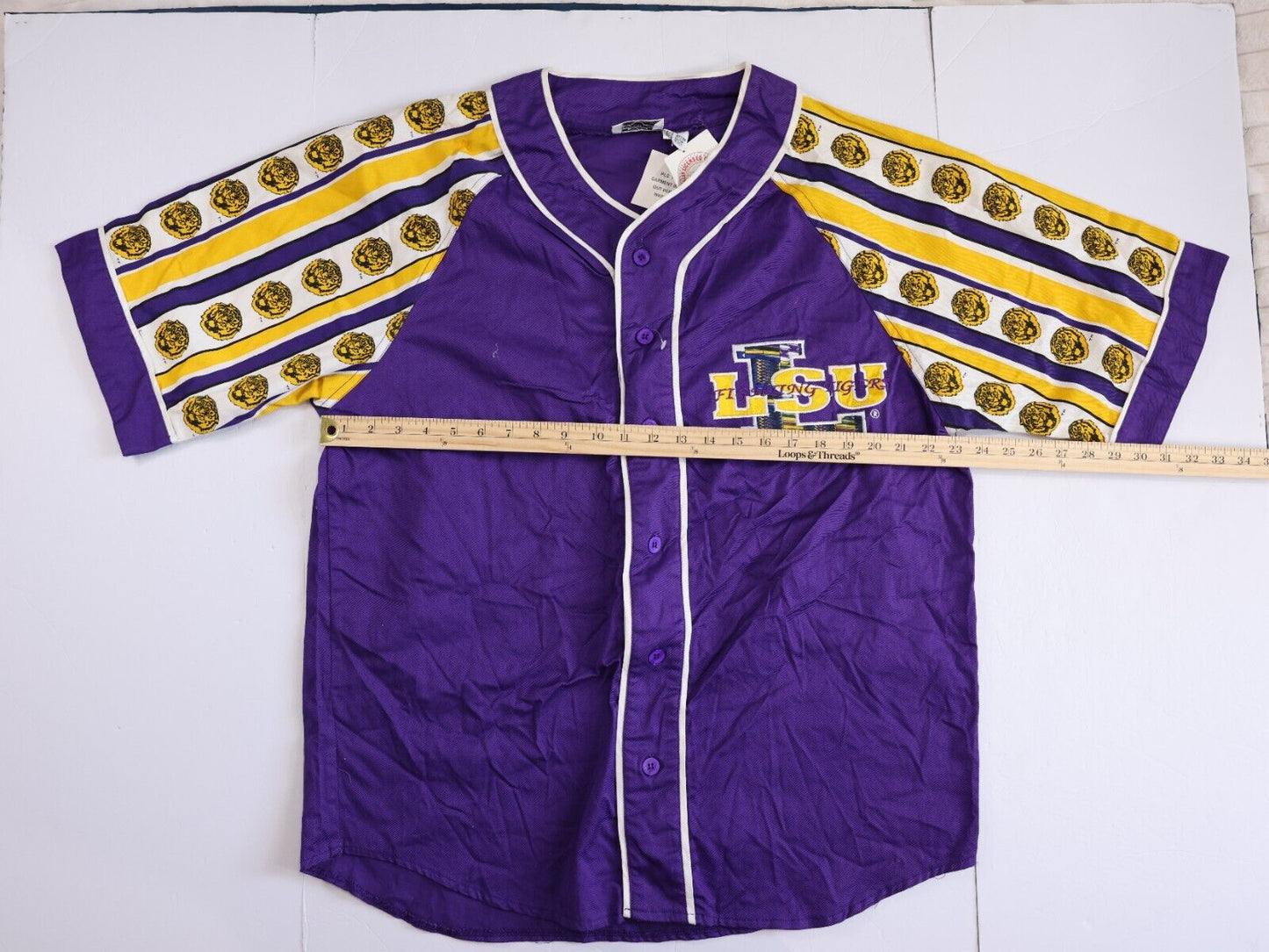 Officially Licensed LSU Button Down Jersey Sportswear Size M