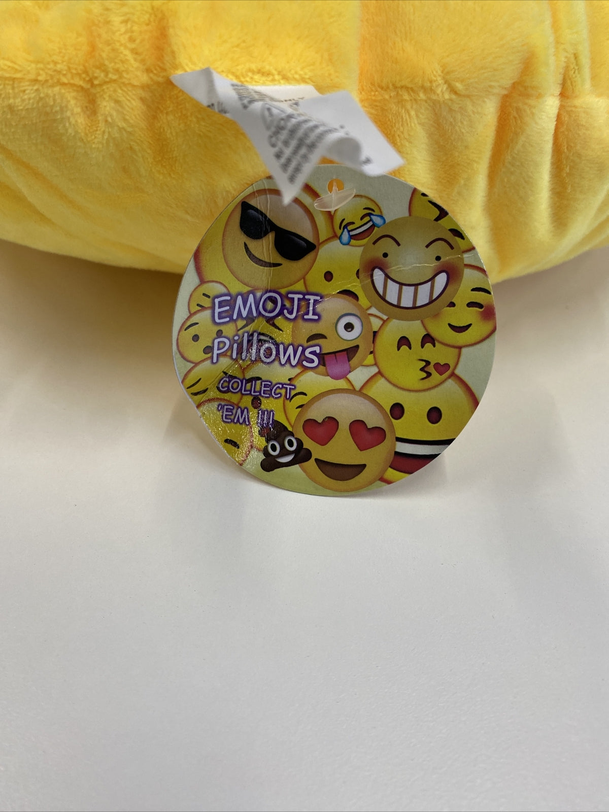 Big Yellow 12” Cheesy Smile Teeth Embarassed Emoji Pillow Pillow Expressions