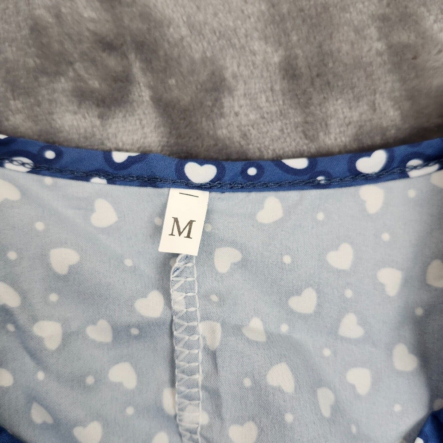 Casual Dresses Womens Polka Dot V Neck Loose Mid Short Blue Medium