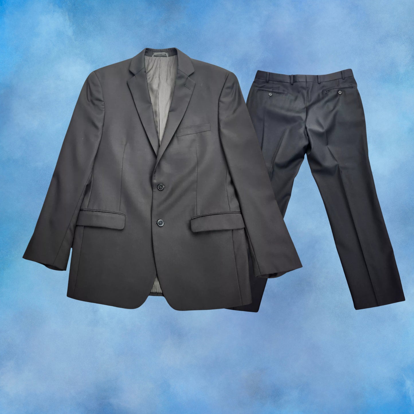 Calvin Klien Slim Fit Mens 100% Wool Suit Coat and Suit Pants size 40R