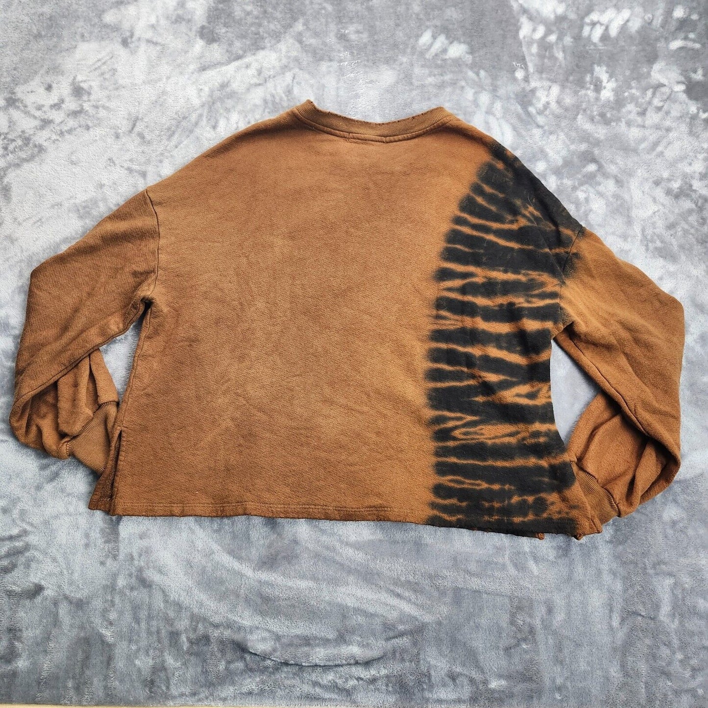 n:PHILANTHROPY Apparel With Purpose Grunge Sweater Brown with Black accents SM