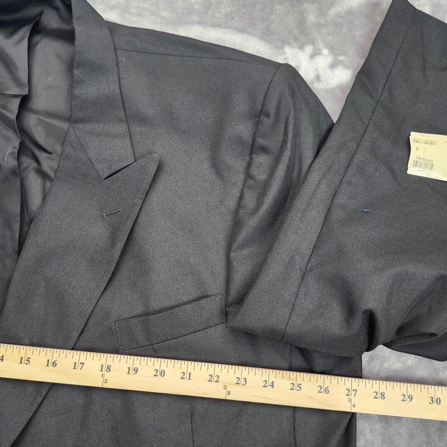NWT Hardwick Clothes Men's Suit Jacket Black 54 Reg Peak Lapel Double Breasted