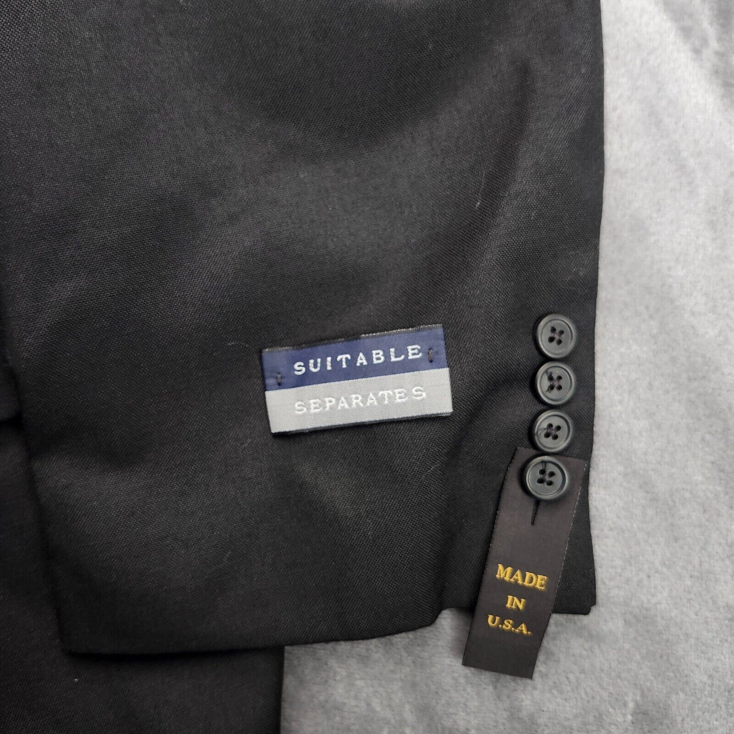NWT Hardwick Clothes Men's Suit Jacket Black 54 Reg Peak Lapel Double Breasted