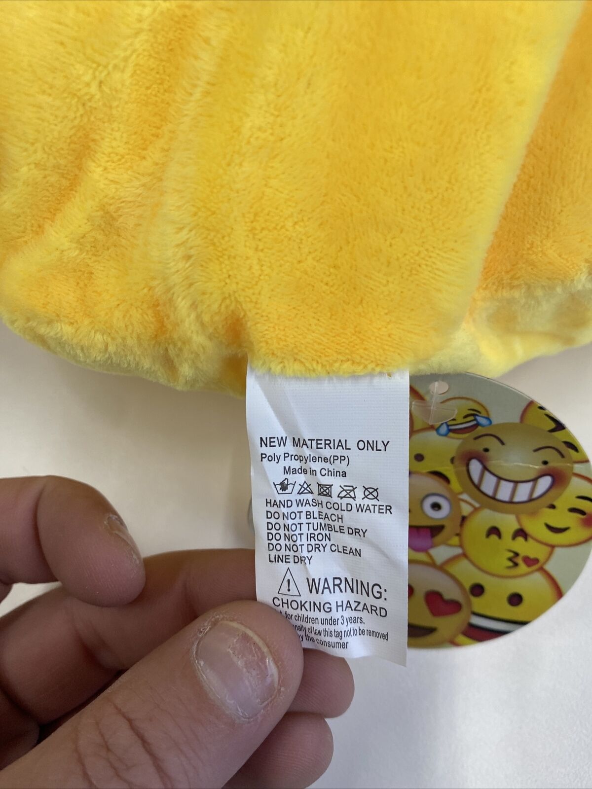 Big Yellow 12” Cheesy Smile Teeth Embarassed Emoji Pillow Pillow Expressions
